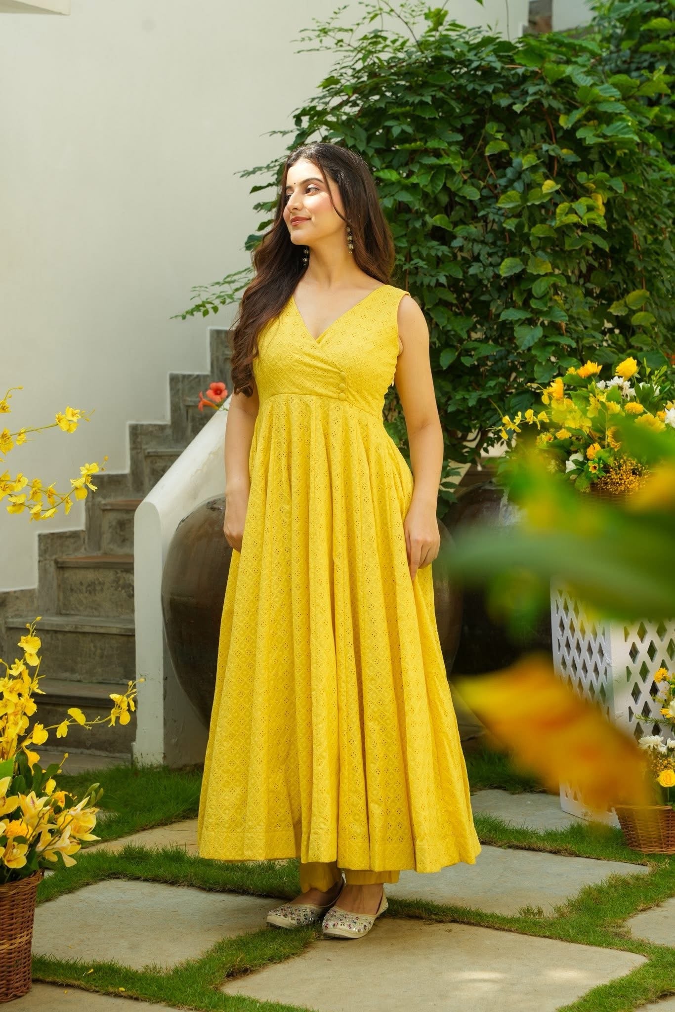 Fairy Yellow Cotton Kurta Set