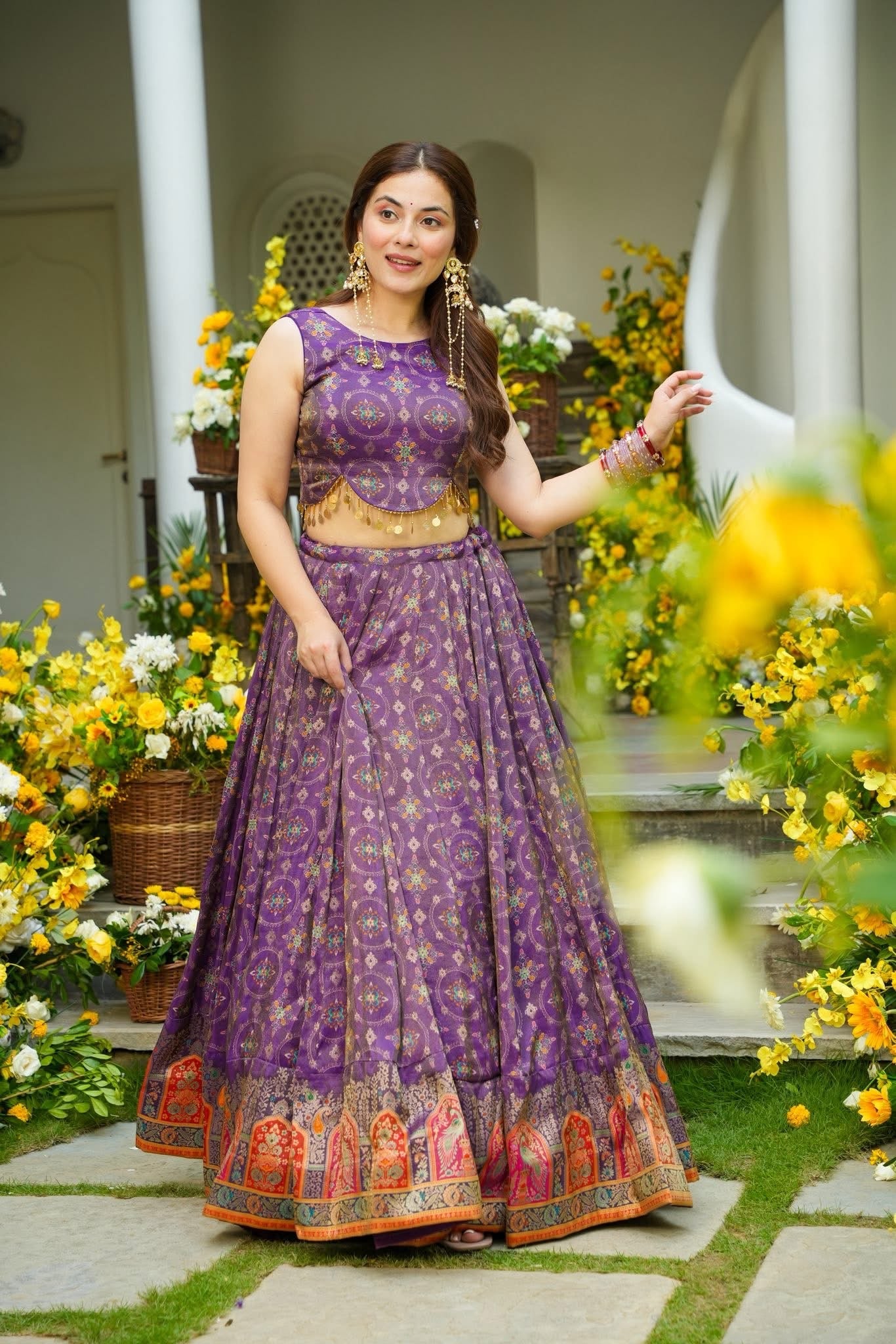 Freya Purple Festive Wear Lehenga Choli Set