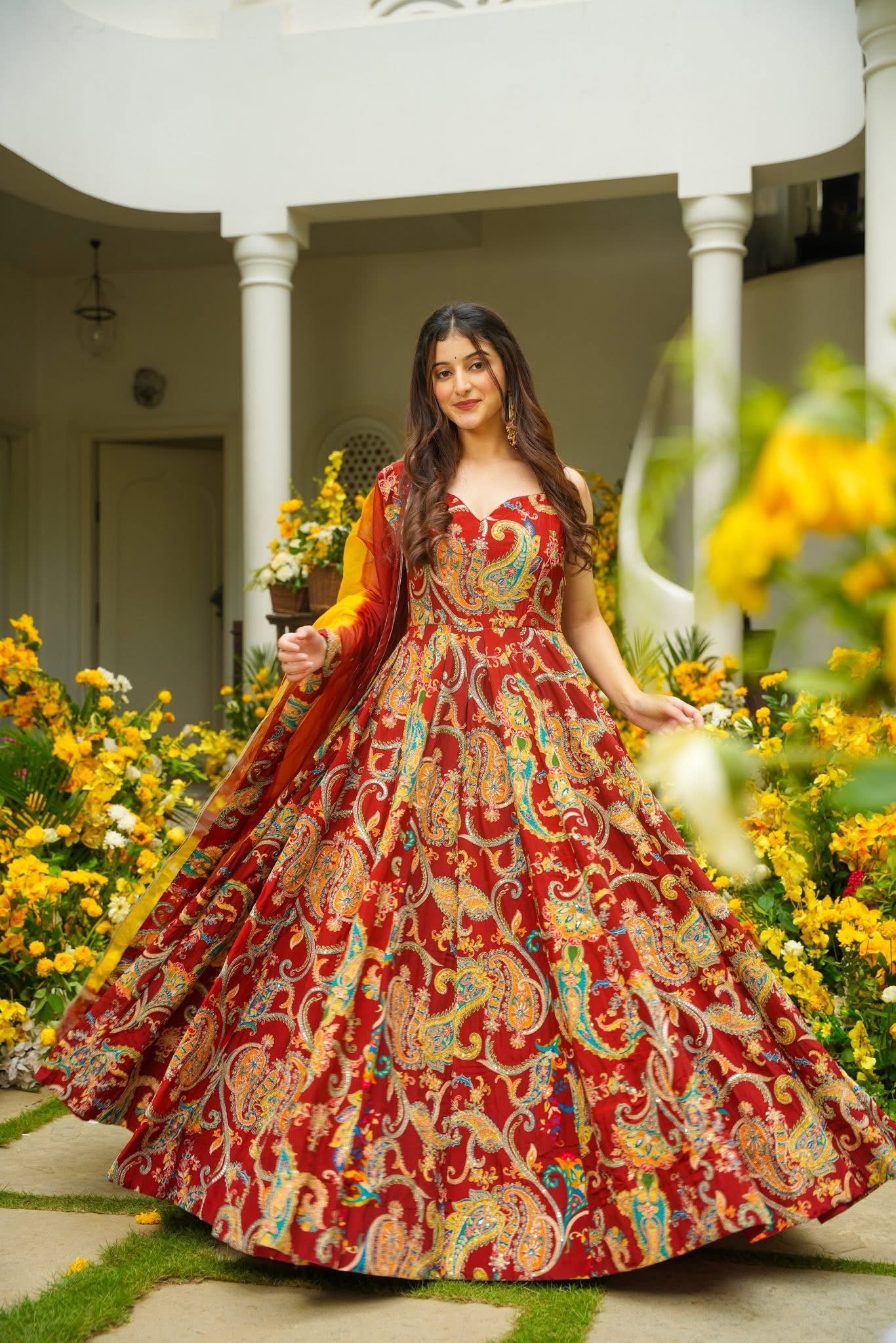 Arivya Embroidered Heavy Maxi Set