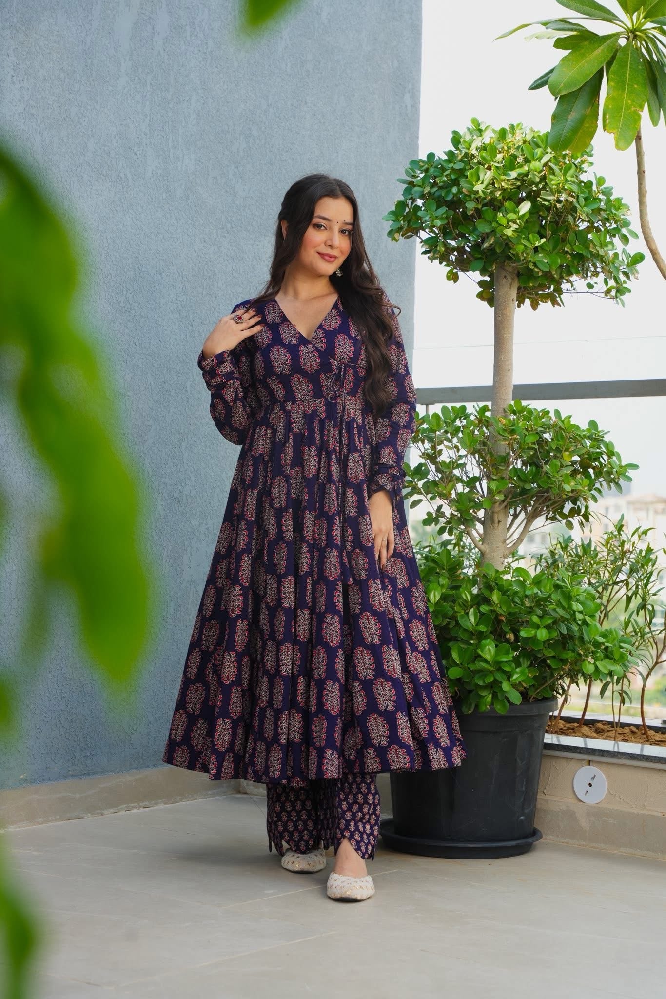 Neelakshi Bloom Cotton Kurta Set