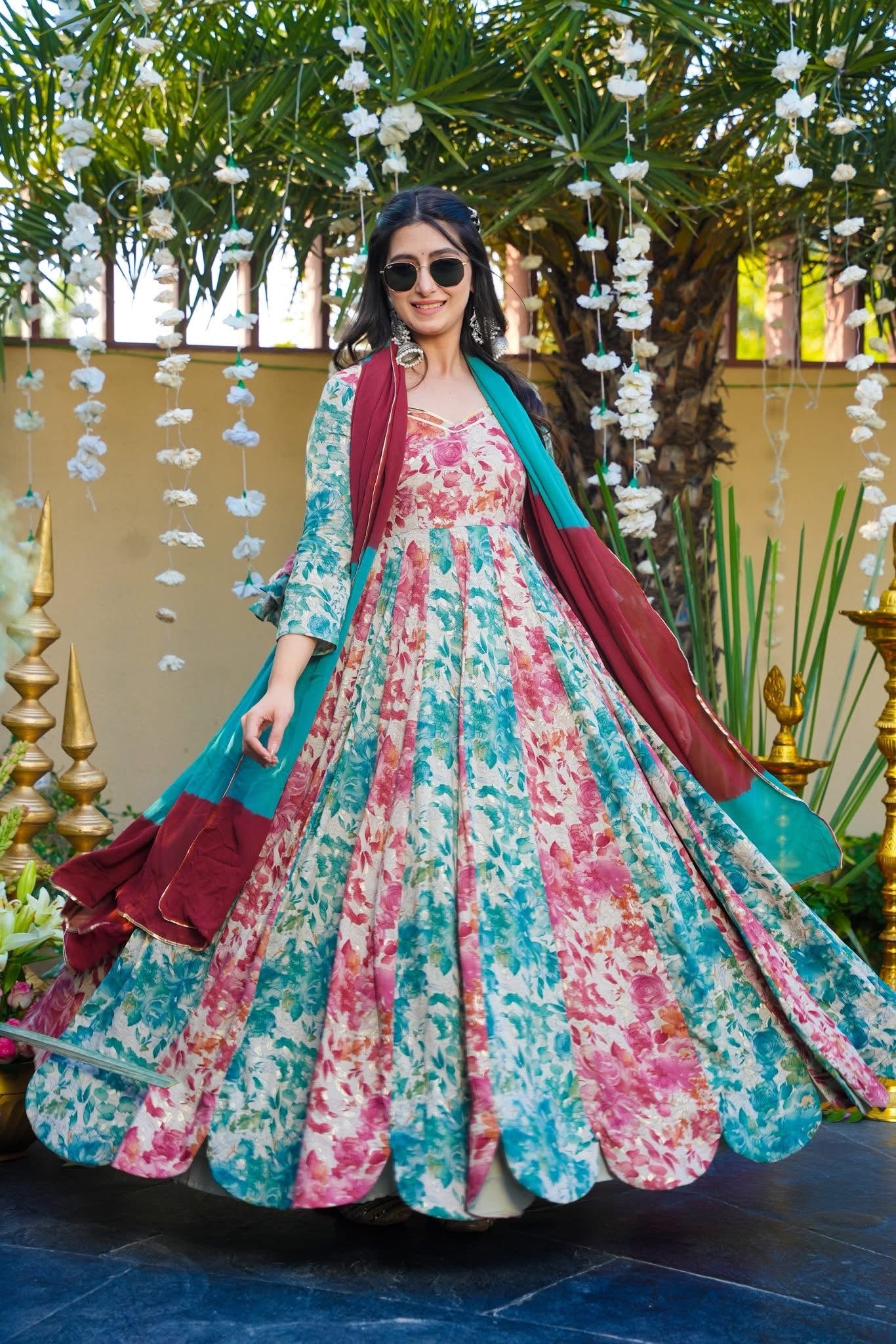 Arwa Jade Rayon Maxi Set