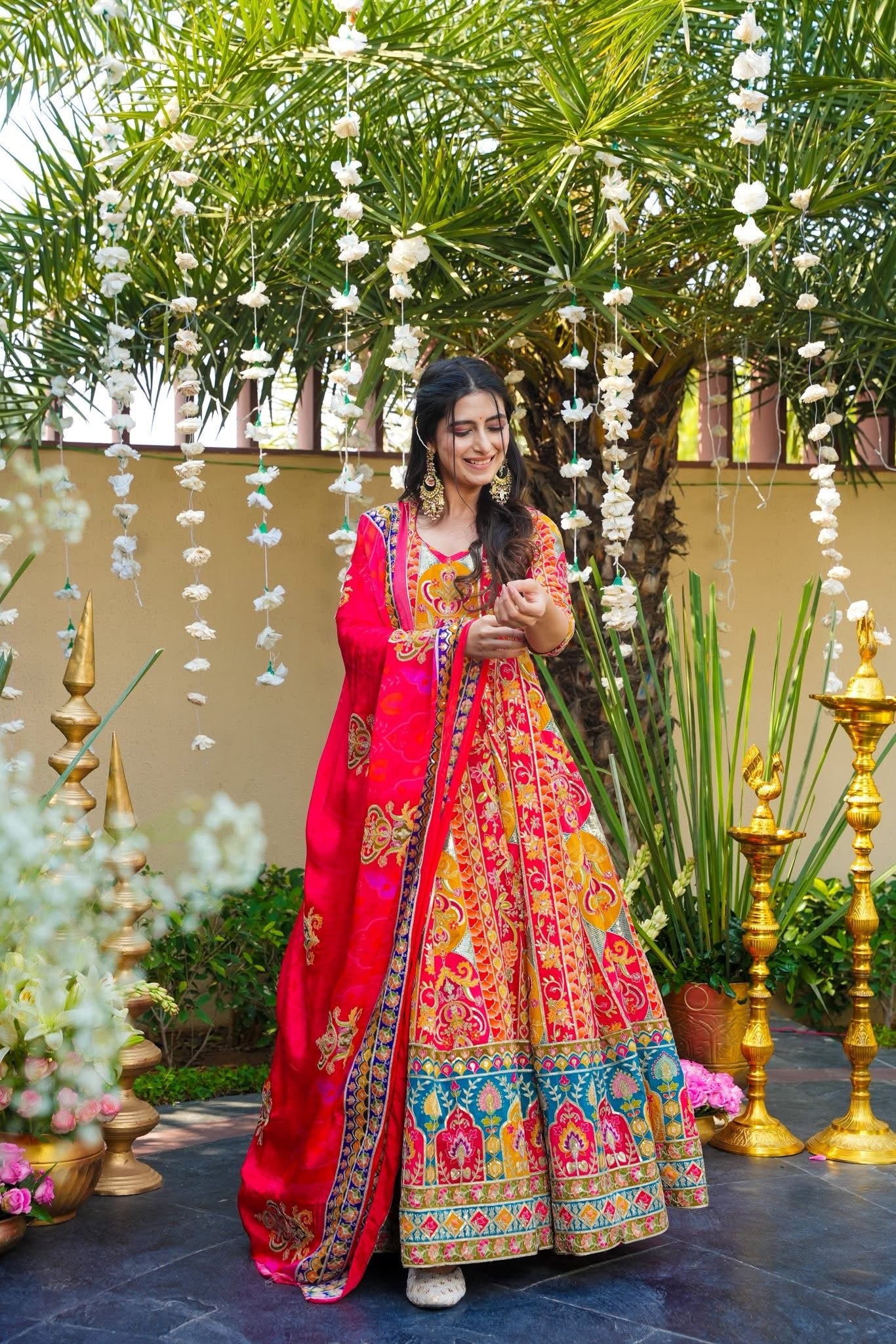 Rudhiraani Heavy Embroidered Wedding Maxi Set