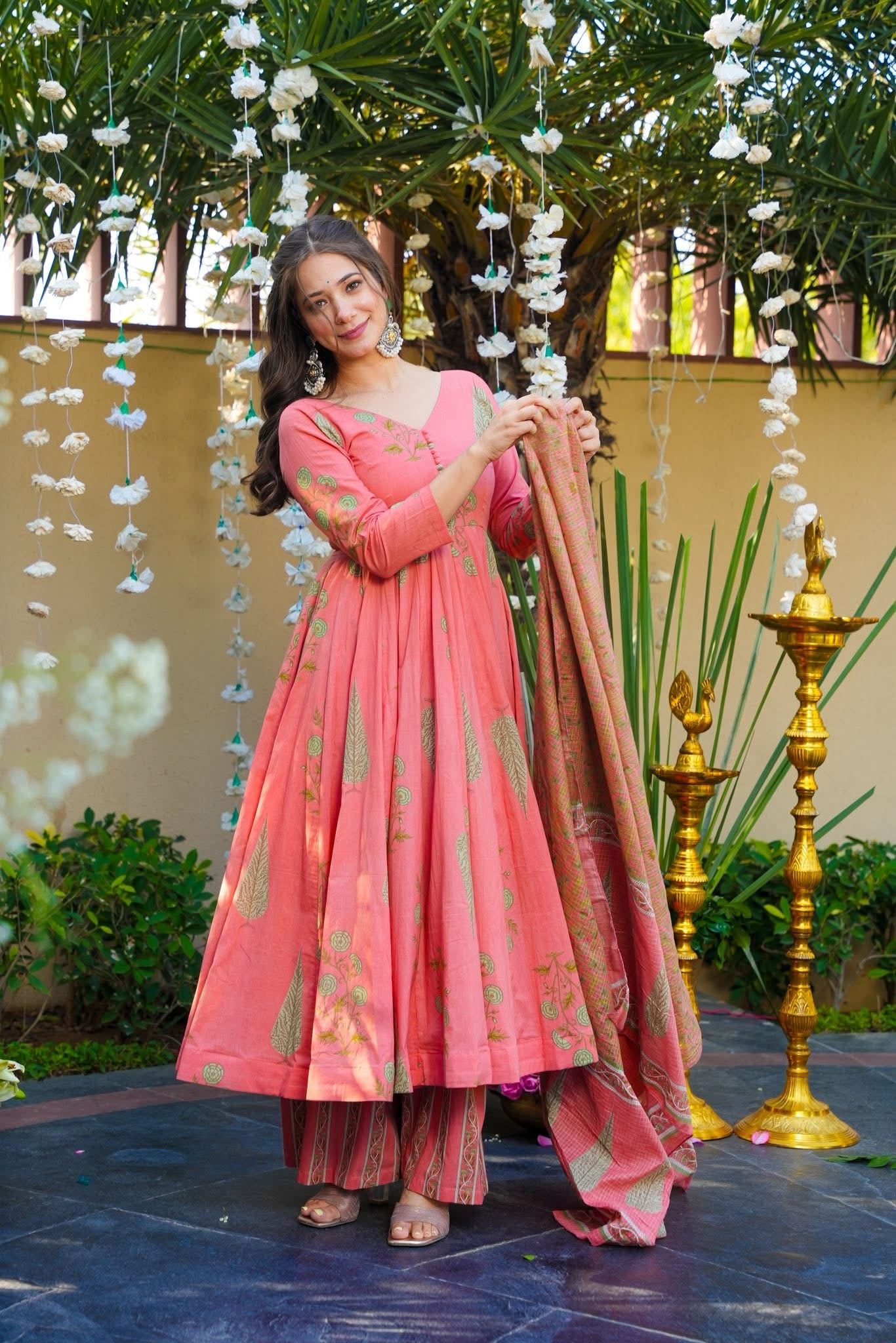 Floryn Cotton Anarkali Suit Set