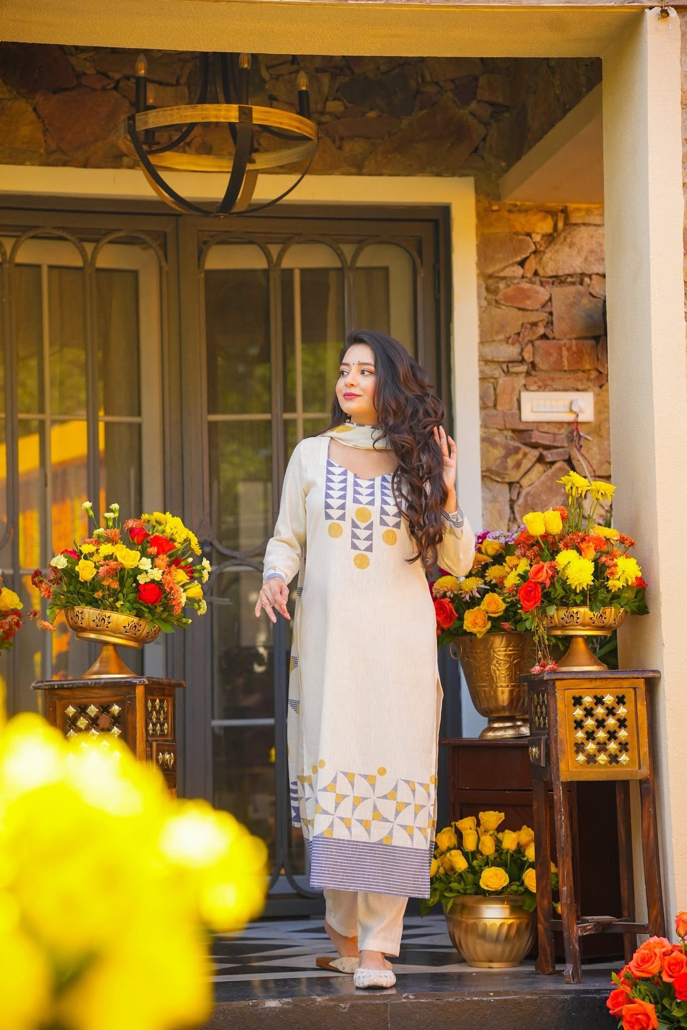 Gitanvi Cotton Kurta Set