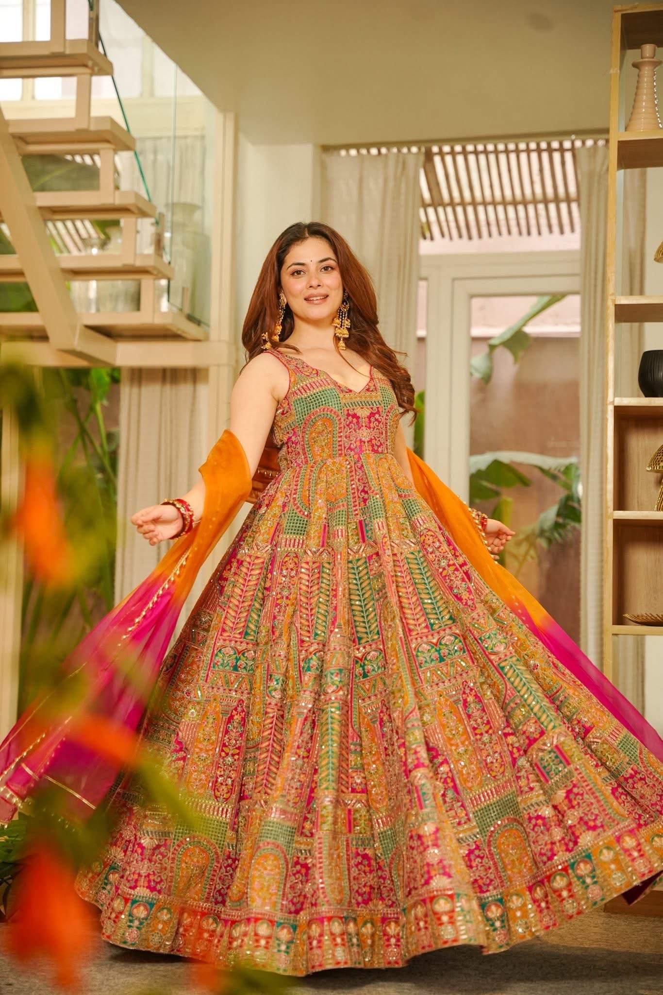 Ruhzaar Heavy Embroidered Maxi Set