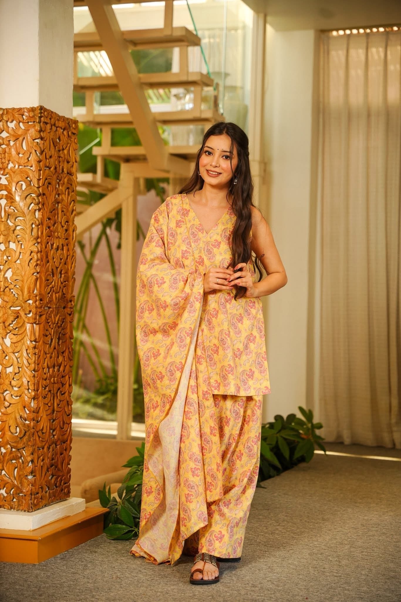 Ashlesha Printed Cotton Farshi Salwar Set