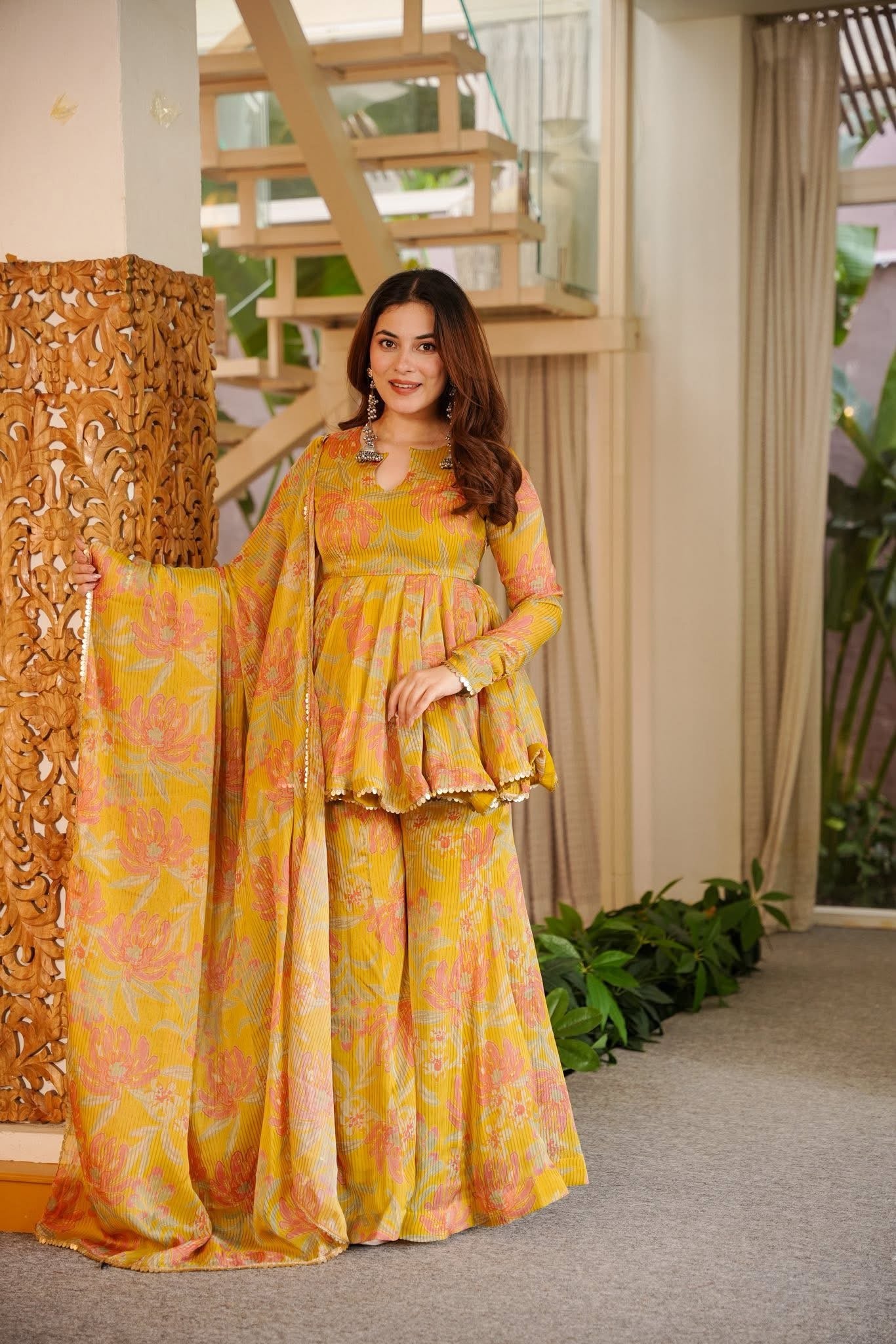 Vaari Floral Cosmos Sharara Set