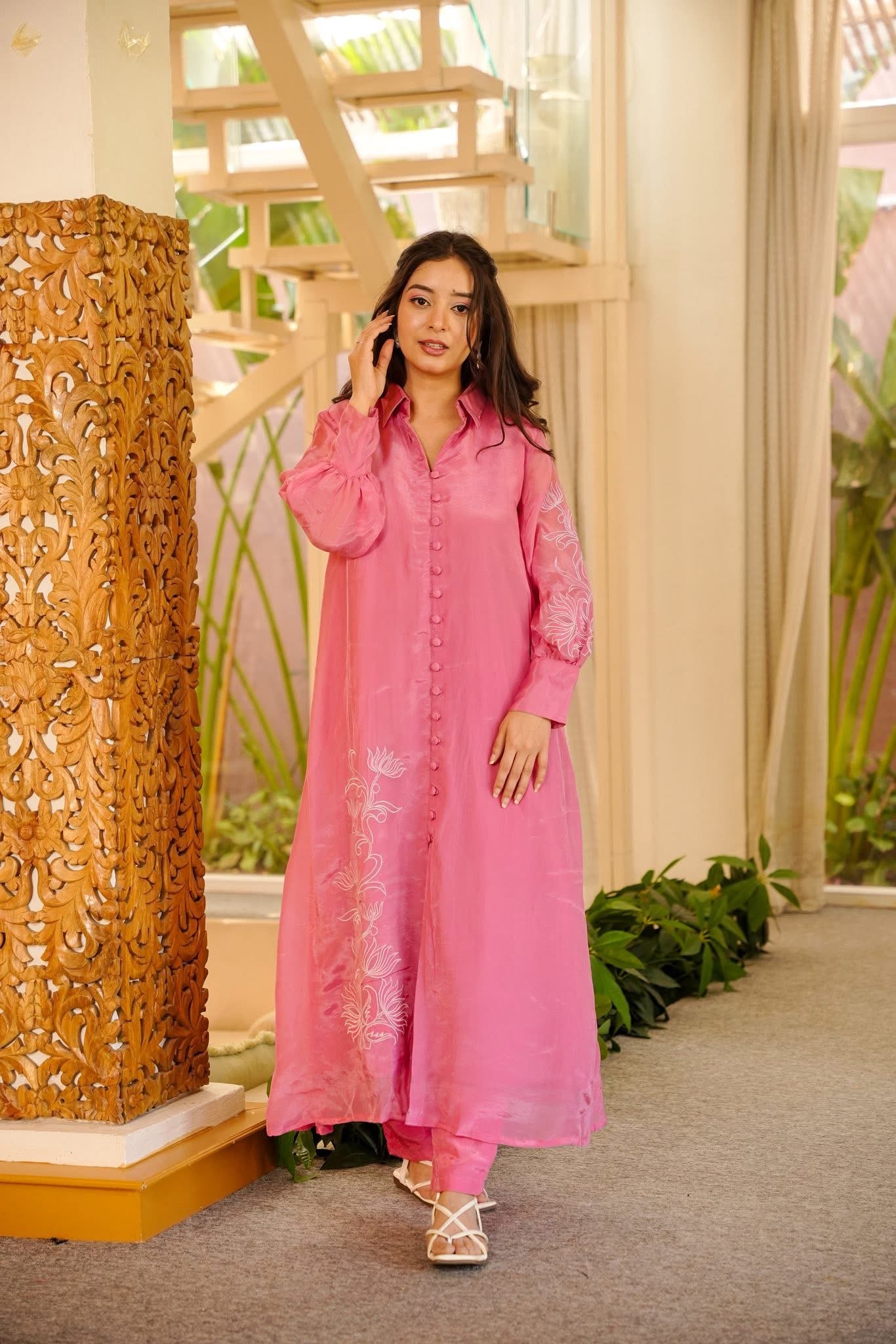 Snehal Pink Kurta Set