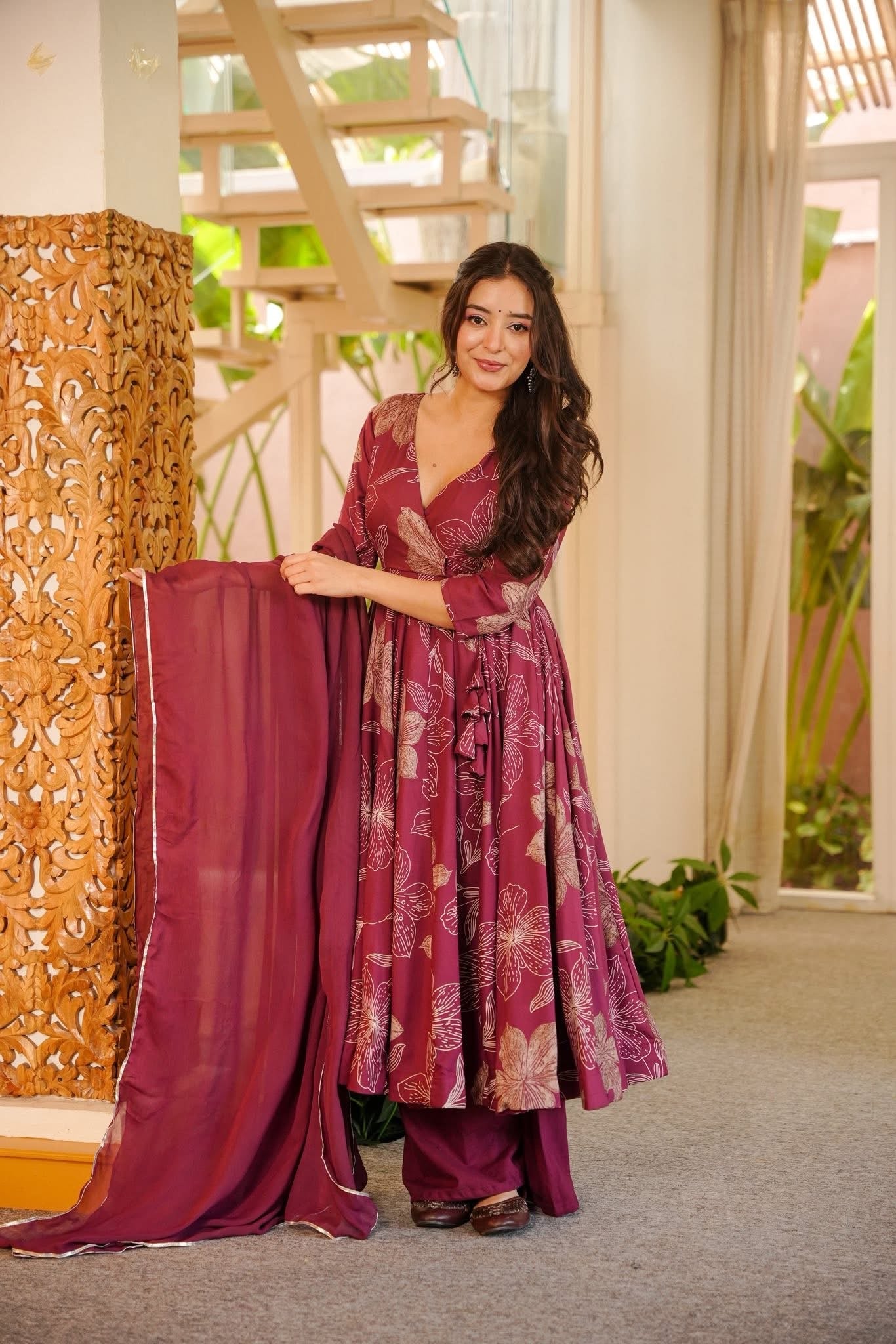 Saavani Rayon Anarkali Suit Set