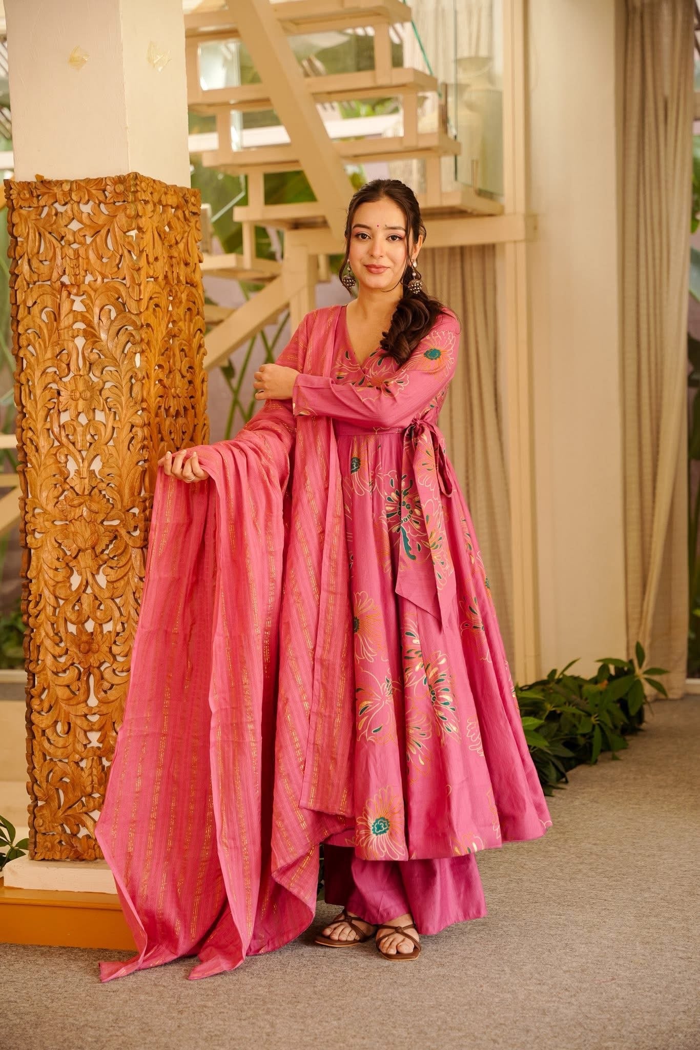 Vrikaa Cotton Anarkali Suit Set