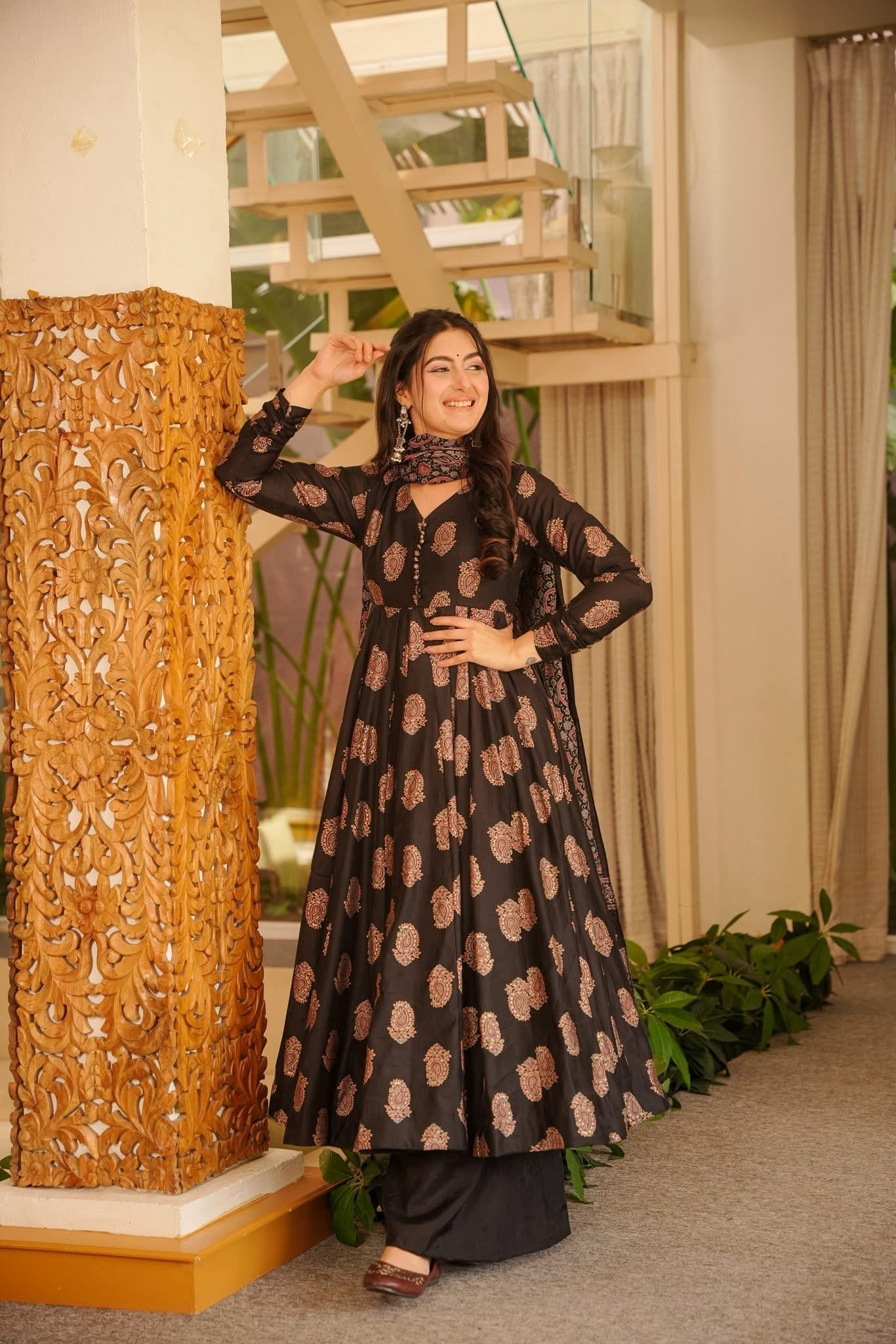 Amodini Muslin Anarkali Suit Set