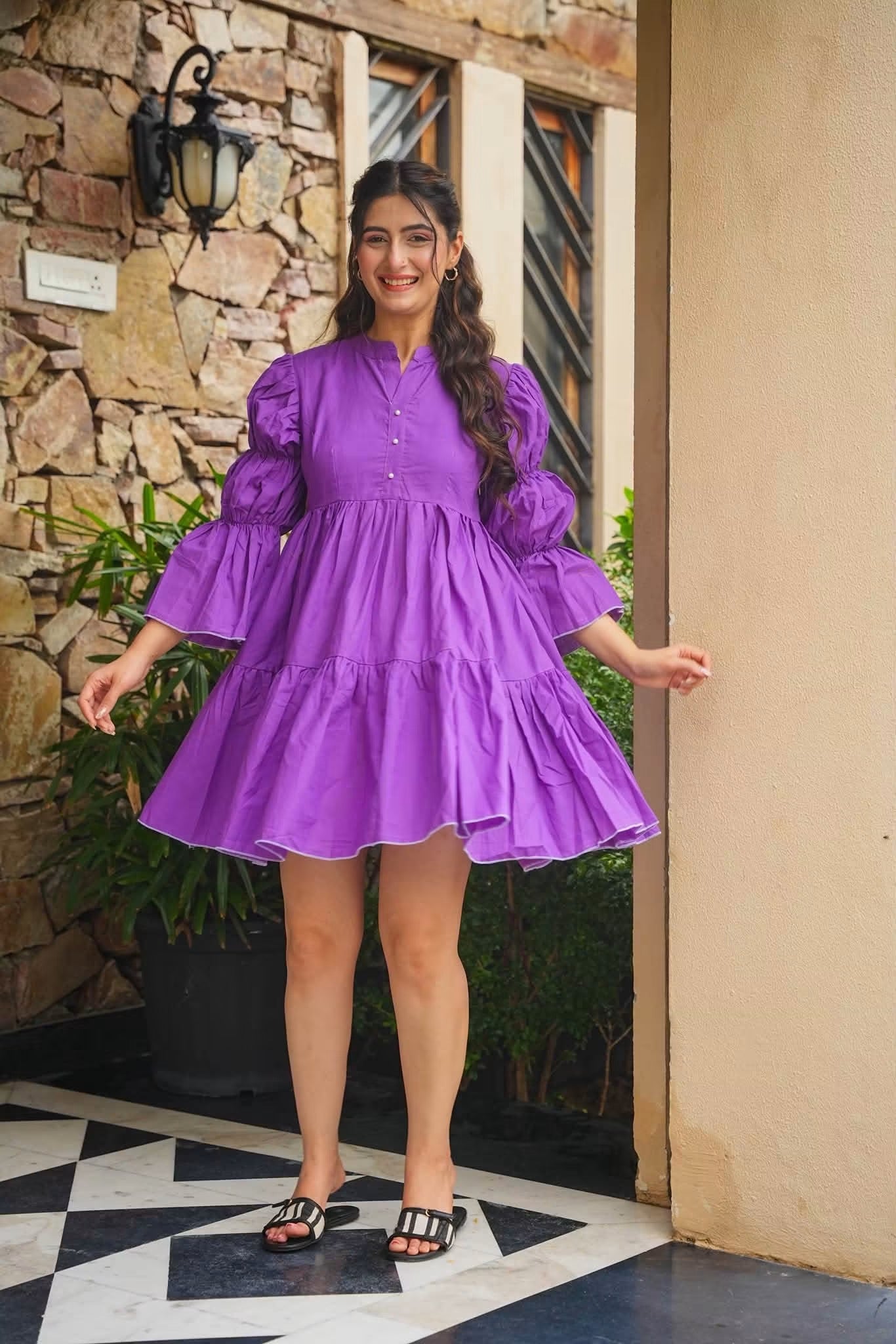Liyara Cotton Mini Dress