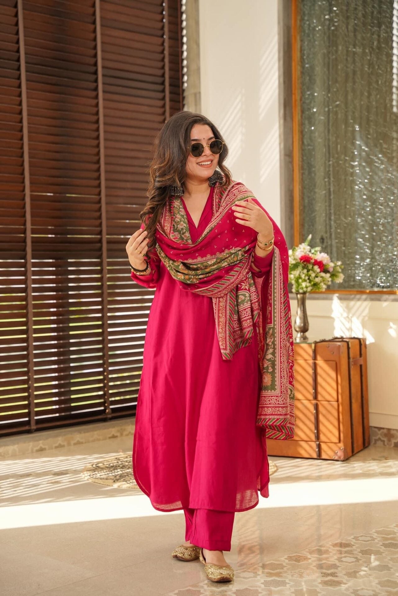 Berry blush muslin set
