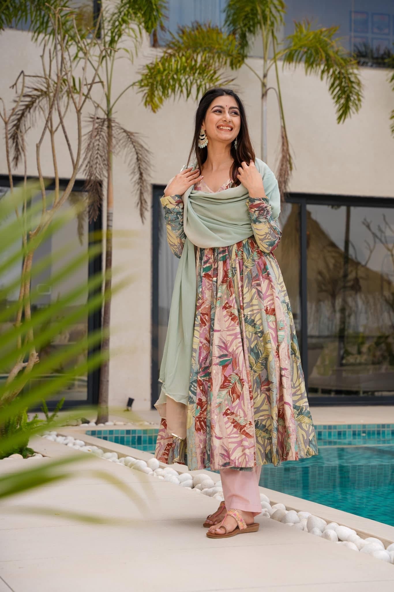 Tranquill Fern Muslin Suit Set