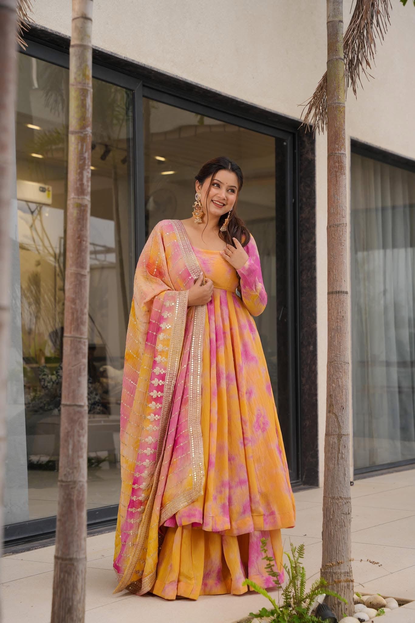 Kesariya Cosmos Kurta Set