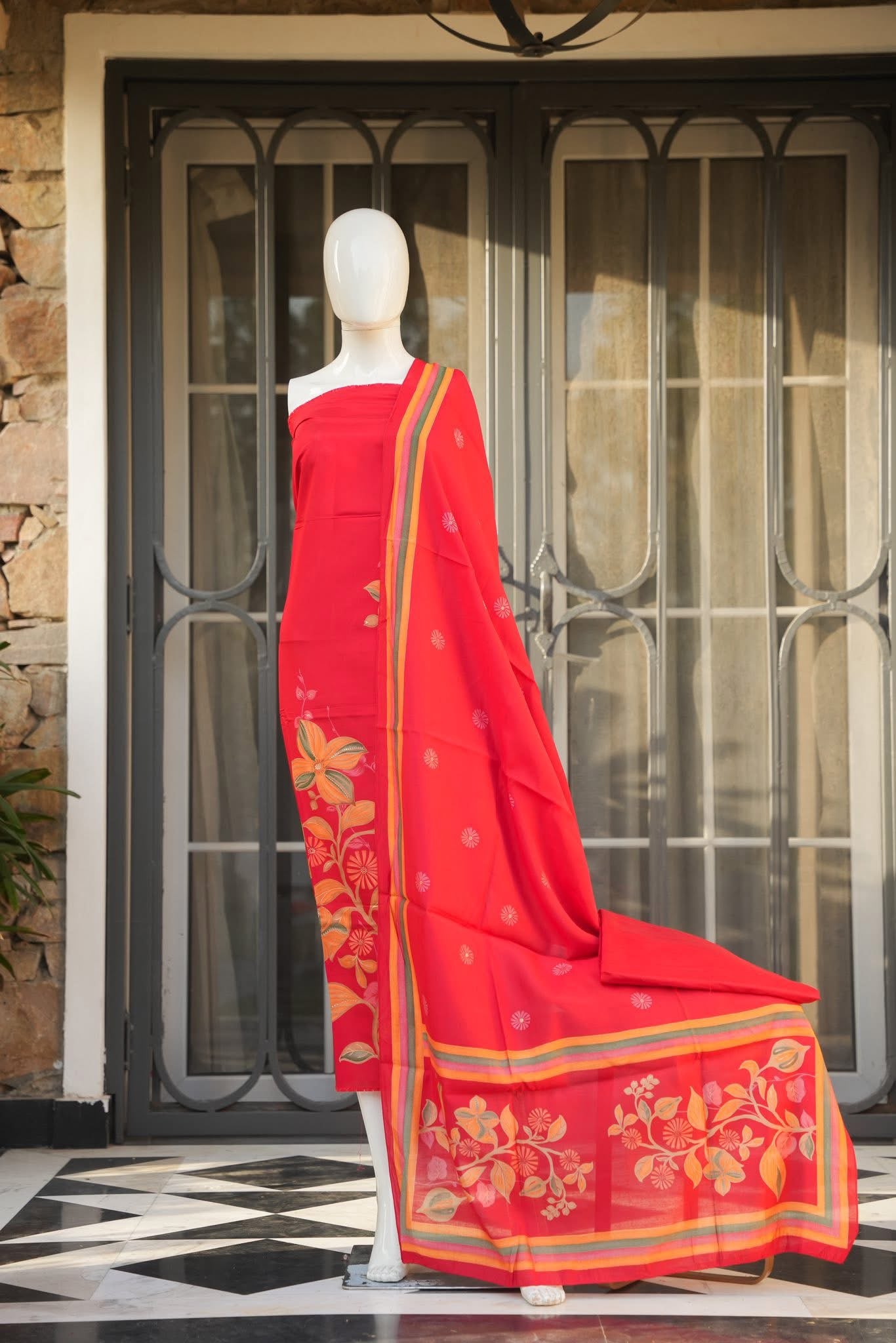 Eastern Red Unstitched Suit Set