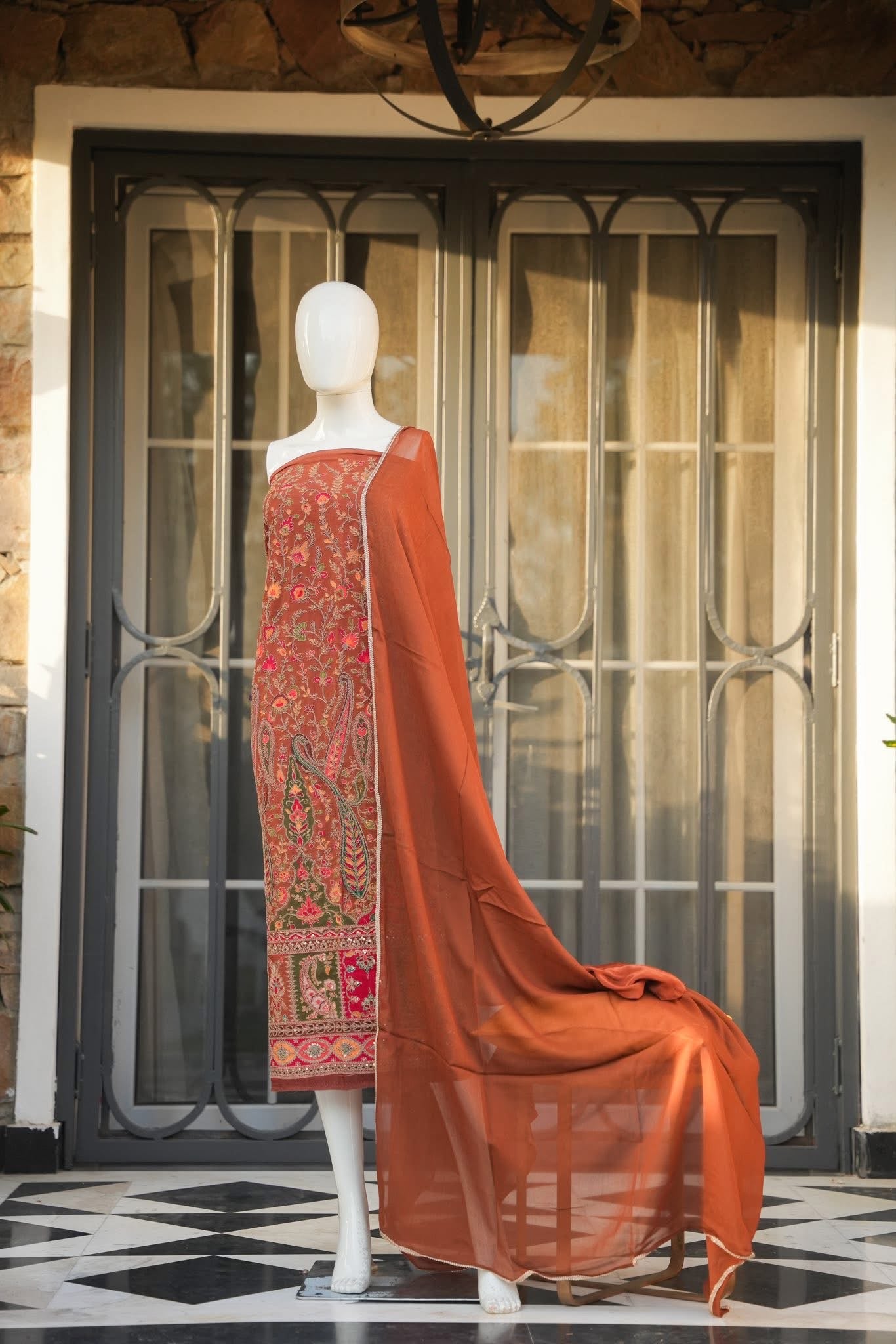 Amaya Embroidered Unstitched Suit Set
